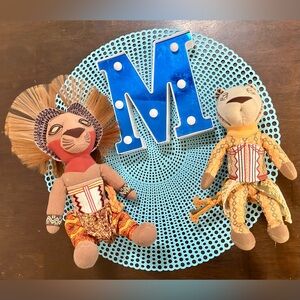 Disney The Lion King Broadway Musical Nala & Simba Plush Set, Pre-owned, no tags